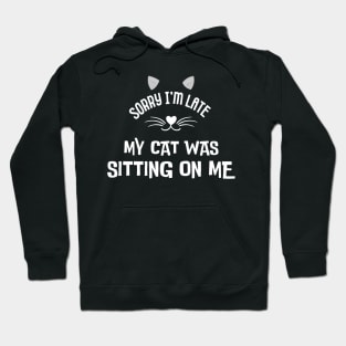 sorry im late my cat was sitting on me Hoodie